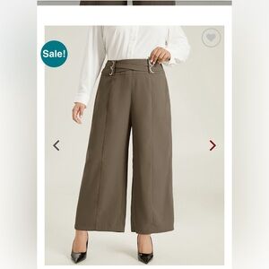 BloomChic Brown Wide-Leg Trousers